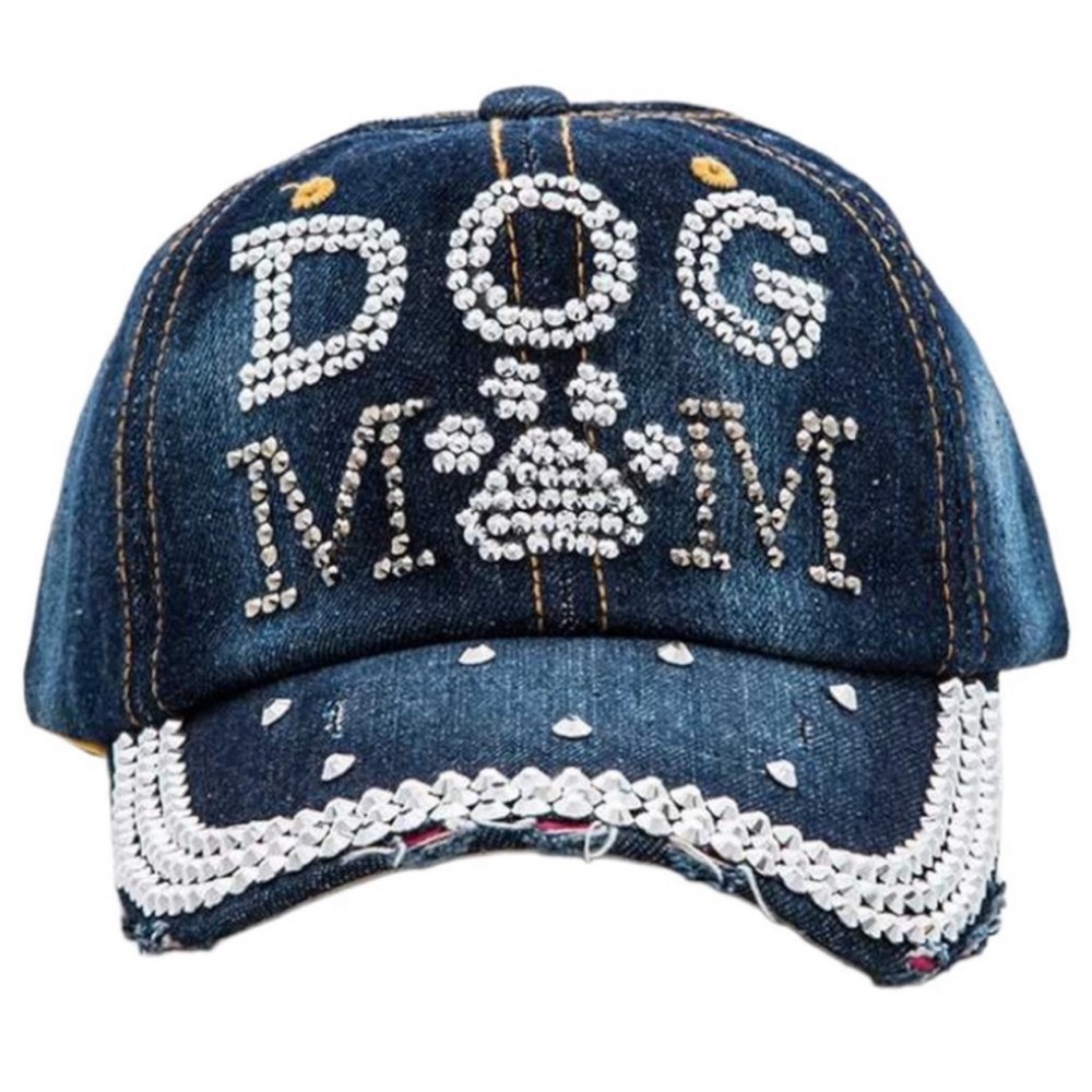 NWT DOG MOM adjustable Denim Hat
